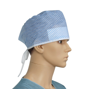 <span class=keywords><strong>Gorro</strong></span> Quirúrgico Médico Desechable de Spunlace Suave No Tejido con Almohadilla Absorbente Interna, con Elástico o con Lazos, <span class=keywords><strong>Precio</strong></span> al por Mayor de Fábrica - Product Image 4