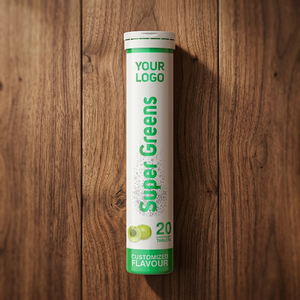 Comprimés Effervescents Premium Super Greens au Thé Vert et Extrait d'Aloe Vera pour Adultes - Complément de Soutien Immunitaire et de Santé (Marque Privée) - Product Image 1