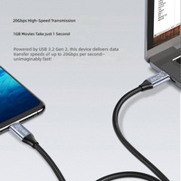 Kabel USB 3.2 All-in-one Tipe-C 4K60Hz Screen Mirroring PD 100W Pengisian Cepat Transfer Data 20Gbps Selubung PVC Konduktor 16-inti