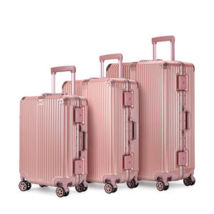 20 24 28 Inch Luxury Aluminum Frame Travel <strong>Luggage</strong> Lightweight Carries 360 Degree Silent Spinner Wheels - Product Image 1