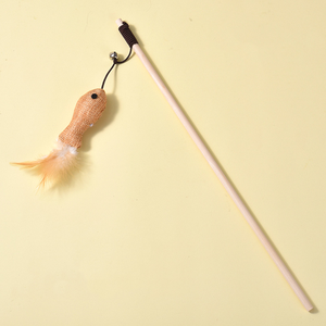 Bâton de chat en bois de lin comme un dessin animé avec sisal et matériau métallique 7DOMAINS 7DSDT-PETTOY03 - Product Image 6