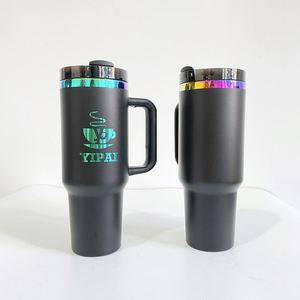 แก้วน้ำแบบพกพาเคลือบสีรุ้งขนาด 40 ออนซ์ พร้อมเคลือบผิวแบบโฮโลแกรม สำหรับสลักเลเซอร์ตามสั่ง - Product Image 3