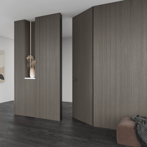 Hiện đại 54mm mỏng sinh thái khung nhôm không thấm nước <span class=keywords><strong>WPC</strong></span> Composite vô hình Cửa Hidden bản lề hồ sơ cho phòng ngủ phòng tắm 3-năm - Product Image 5