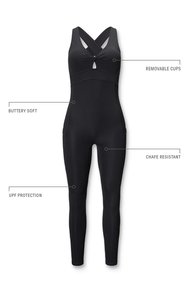 <span class=keywords><strong>Tuta</strong></span> 7/8 da <span class=keywords><strong>Donna</strong></span> con Tasca Frontale in Tessuto Morbido Dettaglio Intrecciato Traspirante Protezione UPF per Sport Casual OEM ODM - Product Image 2