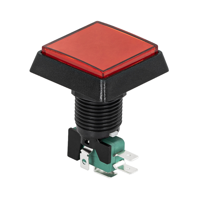 Wenzhou Push Button Switch Electrical Big Square Arcade Lanboo Push Button Arkade Switch 15 Amp With Multiple Led Color