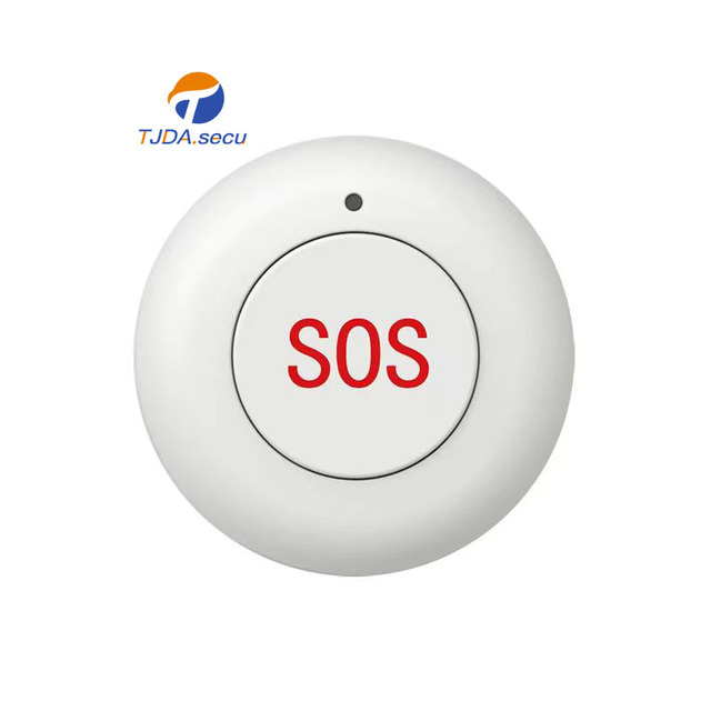 TJDA Home Security Alarm System SOS Panic Emergency Button 100 Decibel Strobe Flashing Light GSM PIR Motion Sensor Portable