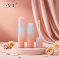 6ml Leere Lipgloss-Tuben aus Kunststoff, Farbverlauf Rosa Nude Lippenöl-Flasche, Runde Mattierte Flüssig-Lippenstift-Tube, Großhandel