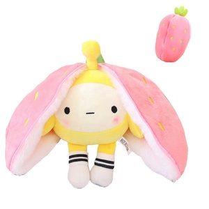 Réversible Fraise Carotte Lapin En Peluche Jouet En Peluche Creative Sac En Fruit Transformer Bébé Câlin Lapin Peluche Poupée Pour Enfants - Product Image 5