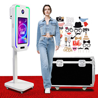 Cabina de Fotos DSLR Eléctrica 2026, Cabina de Selfies Compatible con Impresora y Cámara, Máquina de Fotomatón para Fiestas