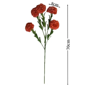 Alta calidad, 70cm, tela de seda de 5 cabezas, flores artificiales de clavel, <span class=keywords><strong>claveles</strong></span> blancos y rosas para la decoración de la boda del hogar del Día de la madre - Product Image 5