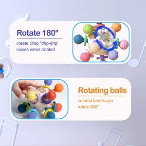 <span class=keywords><strong>Manhattan</strong></span> Ball Dentición Montessori Aprendizaje Juguetes de desarrollo para bebés Recién nacidos Dentición Ball Sonajero Sensorial Infantil Masticar Juguetes - Product Image 2