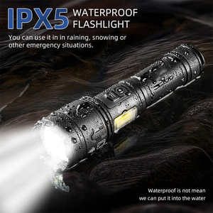 GOLDMORE1 10000 lumens 7 mode lampe de poche tactique étanche led <span class=keywords><strong>flash</strong></span> Xhp160 USB rechargeable lampe de poche de camping en plein air - Product Image 5