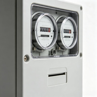 Boîtier de compteur d'énergie électrique triphasé à deux positions, armoire de distribution murale, contrôle des frais de réseau du Sud