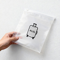 Sacs d'emballage pour vêtements en plastique givré avec fermeture éclair, personnalisables avec votre logo, en polyéthylène recyclé