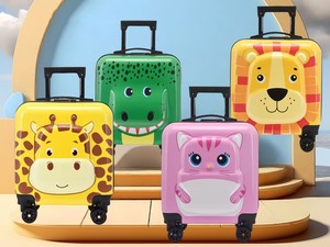 Vente en gros Bagage de cabine 18 pouces pour enfants Valise de voyage au design animal de dessin animé PC ABS Spinner Caster Bagages pour enfants - Product Image 6