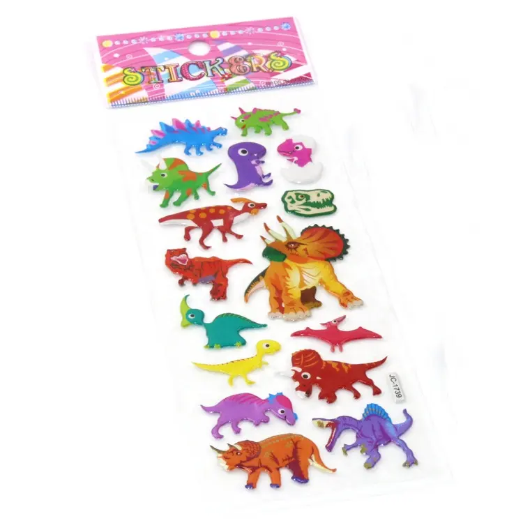 Adesivo de dinossauro 3d infantil, lembranças de presente para crianças