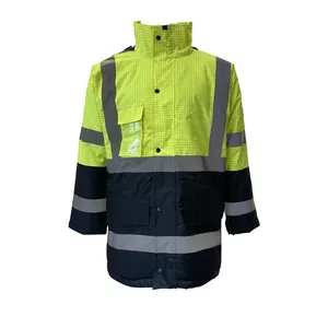 Hi Vis Viz Áo Khoác An Toàn Mùa Đông Phản Quang Đồ Bảo Hộ Lao Động Tầm Nhìn Cao Áo Khoác Lao Động Chống Thấm Nước