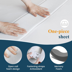 Kit Convertidor de <span class=keywords><strong>Cama</strong></span> Individual a Matrimonial con Sábana Ajustable y Correa Incluidas, Conector de Colchón para Rellenar Espacios de <span class=keywords><strong>Cama</strong></span> King Size - Product Image 2