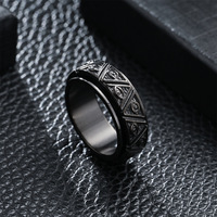 Bague pivotante unisexe en acier inoxydable hypoallergénique, style punk œil de démon mystique, bijou anti-stress tendance