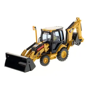 DM 1/50 Mainan Truk Diecast Kucing 420E Backhoe Loader Simulasi Model Truk Paduan