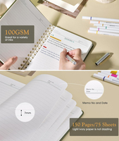 Cahiers pliables personnalisables avec intercalaires amovibles, format A5, couverture rigide, papier, logo personnalisé, couleur, avec bande élastique