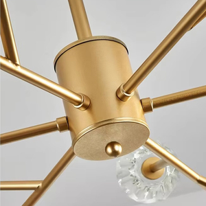Su misura decorativo di lusso in ferro sfera di cristallo lampadari lampada lampade a sospensione <span class=keywords><strong>lampadario</strong></span> moderno per sala da pranzo - Product Image 6