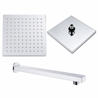 Nouvelle Douche de Plafond Carrée Moderne en ABS Chromé à Haute Pression pour Salle de Bain