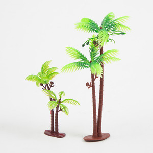 Plastic Coconut <b>Tree</b> Model Miniature Cake <b>Toppers</b> For Birthday Themed Party Decorations Reusable - Product Image 4