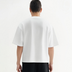Prix d'usine chaud à manches courtes 100% coton O cou Streetwear surdimensionné blanc Boxy Fit longueur hommes T-Shirt décontracté - Product Image 4