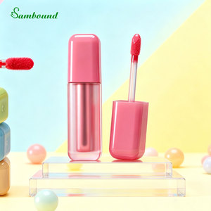หลอดลิปกลอสสีสันสดใสแบบกำหนดเอง 4.6 มล. สีมาการอง ขวดทรงเหลี่ยมมนสำหรับคอนทัวร์แบบน้ำ  บรรจุภัณฑ์เครื่องสำอางใส PET - Product Image 5