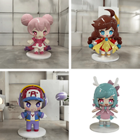Sculptures personnalisées de personnages de jeux IP en FRP, peintes, étanches, mignonnes, statues de mascotte de fille anime, présentoir tendance pour magasin de jouets