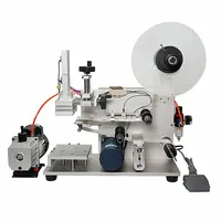 Etiquetadora Neumática Semiautomática LT-60 de 220V/110V para Botellas, con Bomba de Vacío