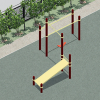 Equipo de Fitness al aire libre de acero personalizado con certificación TUV para ejercicio corporal Street Workout Park Use