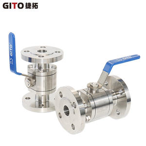 Vanne à boisseau sphérique manuelle à brides DN32, trois pièces, en acier inoxydable forgé, haute pression, qualité BA, pour eau et gaz - Product Image 2