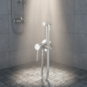 Pommeau <span class=keywords><strong>de</strong></span> douche mural dissimulé transfrontalier avec pistolet <span class=keywords><strong>de</strong></span> pulvérisation <span class=keywords><strong>eau</strong></span> chaude et froide pour bidet féminin - Product Image 5