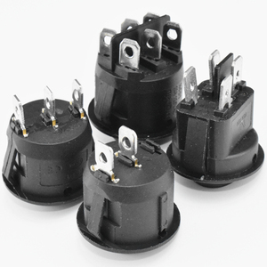Interrupteur rond On Off 15 16 19 20 22 <span class=keywords><strong>23</strong></span> MM avec capuchons étanches 2 3 4 6 broches Interrupteur à bascule à deux positions Kcd1 3A 6A 10A 250V - Product Image 6