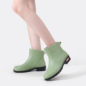 WXL480 bottines <span class=keywords><strong>de</strong></span> pluie imperméables antidérapantes pour femmes, chaussures d'<span class=keywords><strong>eau</strong></span> chaude en velours, bottes <span class=keywords><strong>de</strong></span> pluie courtes - Product Image 2