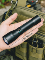 Lampe torche LED haute luminosité rechargeable avec base magnétique, étanche, pour réparation automobile, sécurité publique et protection incendie