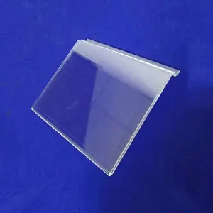 A4 Clear Horizontal Gridwall Acrylic Sign Holder, 8.5x11 Landscape Slatwall Side Loading Sign Frame