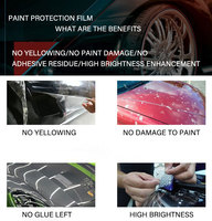 Film de protection de peinture automobile noir piano de luxe AICKSN, personnalisable, durable, autocollants à usage unique, garantie 5 ans, résine PET