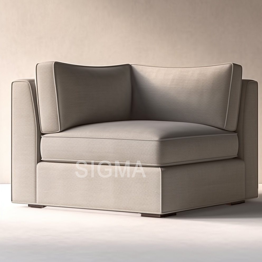 High-end Simplicity sofa home furniture indoor living room sofa wood frame single corner sofa with cushion