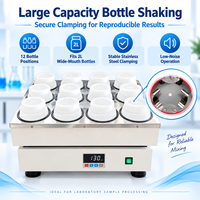 Agitateur horizontal automatique Cenlee pour laboratoire, 12 positions, mélangeur numérique à mouvement alternatif pour bouteilles de 2 L, idéal pour les tests d'extraction des déchets solides