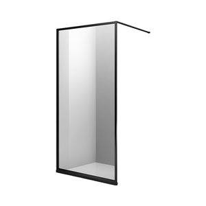 <span class=keywords><strong>Porte</strong></span> de douche <span class=keywords><strong>coulissante</strong></span> moderne en verre trempé de 8 mm, cadre en aluminium poli, verre clair/givré, roulettes en alliage de zinc, salle de bain - Product Image 1