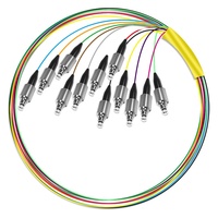 Puente de fibra óptica monomodo de red 3G del fabricante, paquete de 12 núcleos 0,9 con equipo de fibra óptica Pigtail de 12 colores usado