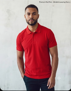 Camiseta Polo Personalizada con Bordado para Hombre |   Camiseta Roja Vibrante, Resistente y Transpirable |   Polo Casual de Manga Corta Liso al por Mayor - Product Image 6