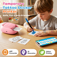 Mainan Menggambar Anak ACP31 Printer Stiker Seni Portabel Tato Anak Kustom Printer Stiker Sementara untuk Hadiah Ulang Tahun