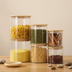 Envase Cuadrado YAFU de Gran Capacidad para Ensaladas, <span class=keywords><strong>Sushi</strong></span>, Frutas, Dulces, Café, Pizza, Galletas, Alimentos, Tarro de Plástico PET con Tapa de Bambú - Product Image 5