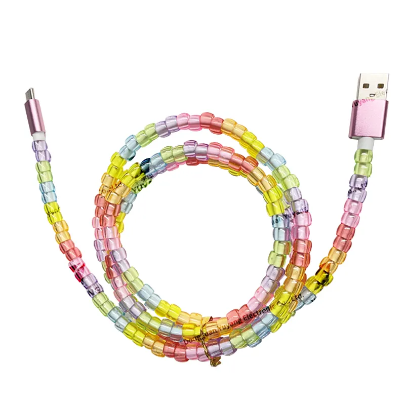 Gift Cable Beaded Data Cable Pd Fast Charging Type C Charging Cable Supports Mobile Laptops