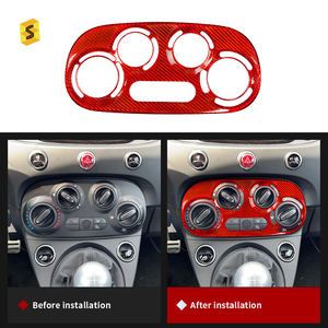 Interrupteur AC d'accessoires intérieurs en Fiber de carbone véritable <span class=keywords><strong>ES</strong></span> Carbon pour <span class=keywords><strong>Fiat</strong></span> <span class=keywords><strong>500</strong></span> Abarth - Product Image 4