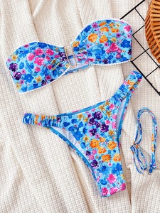PASUXI 2026 Ensemble <span class=keywords><strong>de</strong></span> bikini imprimé deux <span class=keywords><strong>pièces</strong></span> personnalisé, <span class=keywords><strong>maillot</strong></span> <span class=keywords><strong>de</strong></span> <span class=keywords><strong>bain</strong></span> bustier dos nu pour femme, tenue <span class=keywords><strong>de</strong></span> plage sexy - Product Image 6